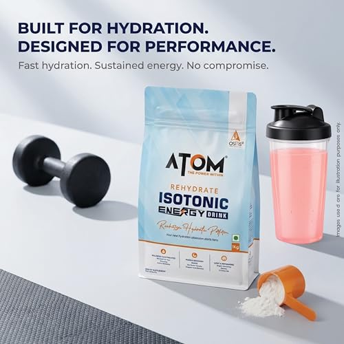 Image of AS-IT-IS ATOM Rehydrate Isotonic Energy Drink Zesty Melon, 1Kg - with BCAAs, Electrolytes & Minerals I Instant Sustained Energy Release, Designed for Athletes, Sportspersons, Gym-goers, & Physically Active Individuals