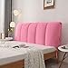 Housse De Tête De Lit De Style Nordique Coussin en Cuir Velours Épaissir Couverture De Tête De Lit Double Simple Lit Bois Dossier De Tête Décoration Protecteur Couvre Anti-poussière,Pink3-150x50cm