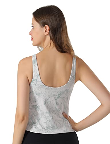 Image of POSHDIVAH Longline Sports Bra Workout Tank Tops | Padded, Removable Pads, Built in bra, Wirefree, Buttery Smooth, Soft, Fitness, Running, Yoga, Wide Straps, U-back