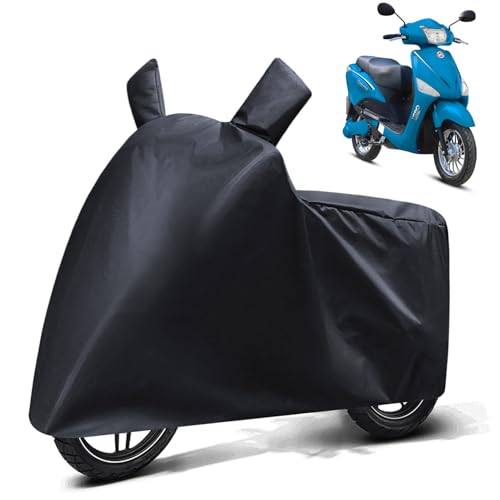 Image of FABTEC Waterproof Scooty Body Cover Compatible with Hero Electric Optima, A1 (Black)