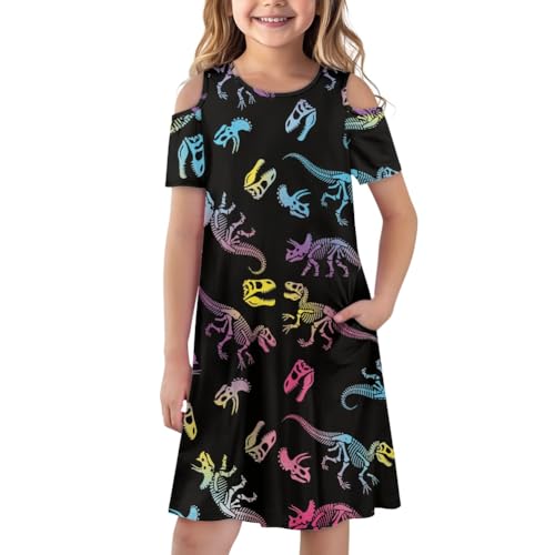 Beauty Collector Girls Summer Dress Sling Cold Shoulder Elegant Sundress