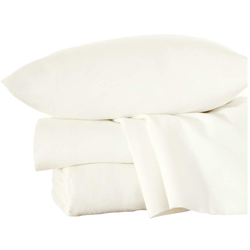 AYASW Presents 4 PC Sheet Set 100% Egyptian Cotton 600 Thread Count Premium Sheet Set, Luxurious Feel Italian Finish Comfort Sheet Set Comes with 16" Deep Pocket Full Ivory