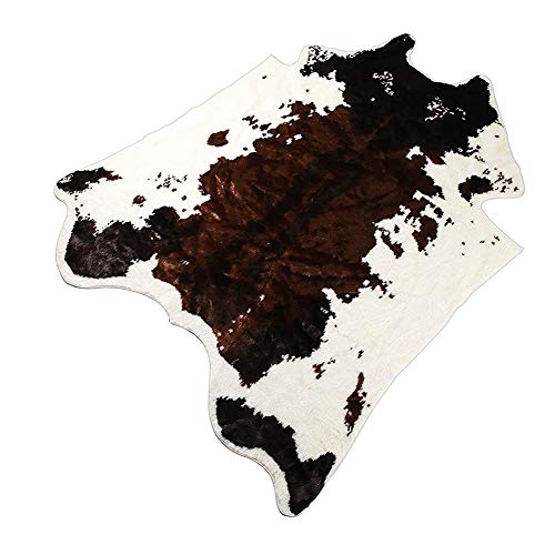 Benoon Tappeto Mucca Design Animalier, Antiscivolo Tappetino per Sedia, Soggiorno e Camera da Letto - Decorazione Animalier