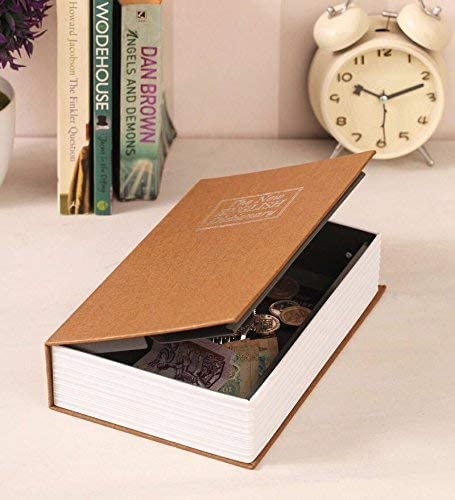 book locker dictionary book safe with key lock | book safe locker | hidden safe jewellery box/cash locker for home and office (18 x 12 x 5.5 cm) (multicolour)