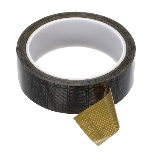 Image of PATIKIL Antistatic Tape, 2.36 Mil Thick, 1-3 /16 Inch x 39 Yards Conductive Adhesive Grid ESD Tape for Circuit Board Laptop Mobile Phone Communication Electronics Parts Black /Yellow