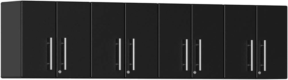 Ulti-MATE UG22040B 4-Piece Garage Wall Cabinet Kit in Midnight Black Metallic