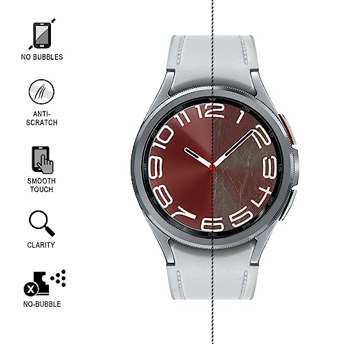 [4 Pack] for Samsung Galaxy Watch 6 Classic 43mm Screen Protector,Tempered Glass Protective Film Cover Accessories for Galaxy Watch 6 Classic 43mm (NOT for Other Models)