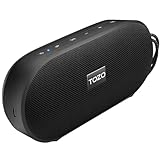 Best Bluetooth Speakers Under $50 3 TOZO PA1 Bluetooth Speakers with 20W Stereo Sound, 25H Playtime, IPX7 Waterproof Portable Wireless Speakers with EQ Mode APP Control, Dual Pairing Two Speakers for Home, Outdoor Travel, Black