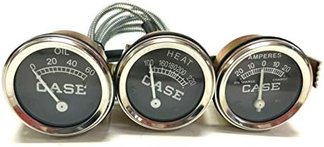 Arko Tractor Parts Temperature Oil Pressure Amp Meter Gauge Set Replacement for Case C D L R S VA VAH VAI VAO V VC VI VO 200B 1341333C1 VT2249 06161AB