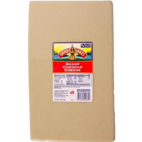 Land O Lakes White Sharp Cheddar Cheese, 10 Pound -- 1 each.