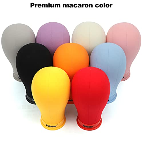 Canvas Block Head Mannequin Head Wig Head Poly Manikin Head For Making Wigs Professional Mannequin Head With Stand (22'', Black) #TOP5