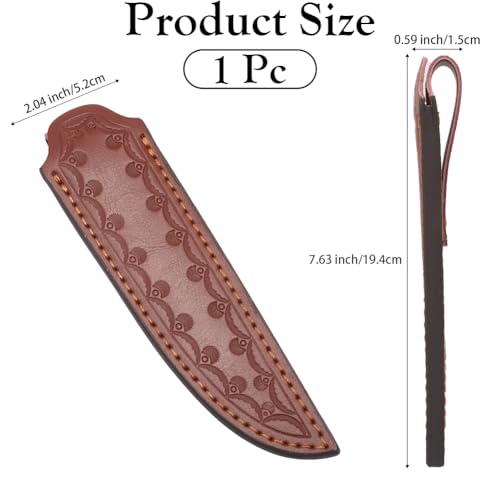 Image of GORGECRAFT Medieval Cowhide Leather Sheath Fixed Blade Straight Leather Scabbard Pouch Daggers Holder Right Hand Belt Cover Retro Horizontal Case Decor for Halloween Cosplay Outdoor Hunting Camping
