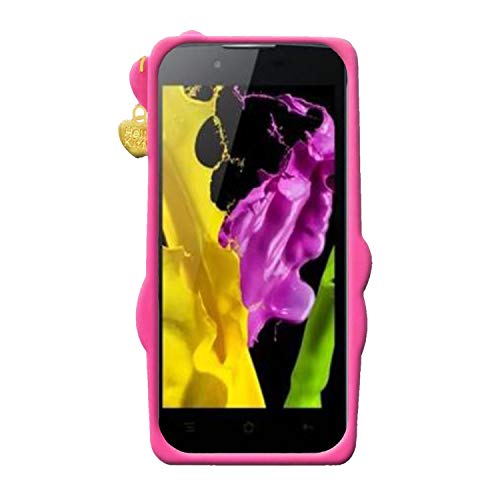 Image of Unirock Hello Kitty Back Case Cover for Oppo NEO 5 | 3D Cute Hello Kitty Case |Soft Silicone Rubber Back Cover with Pendant Kitty Cover for Oppo NEO 5 (Pink)