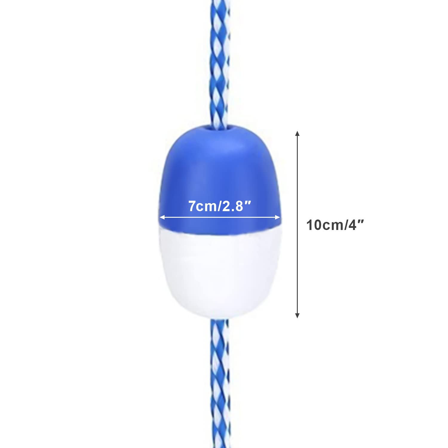 YUEWO 18’ Swimming Pool Safety Float Line Divider Rope Kits with 2 Pre-Assembled Stainless Hooks Pool Accessories for Inground Swimming Pool