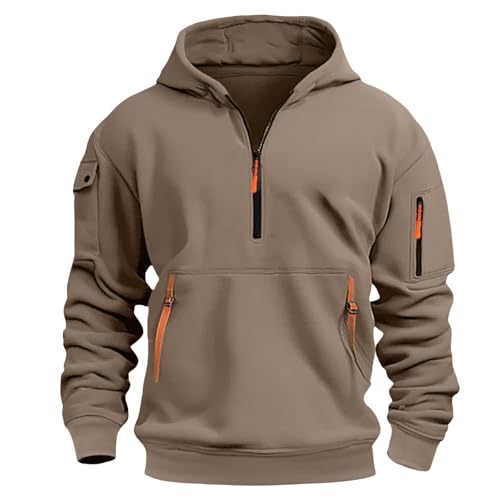 Boys Tactical Hoodies Quater Zip Up Pullover Sweatshirt Casual Workout Kids Military Vintage Cargo Hoodies with Pockets2