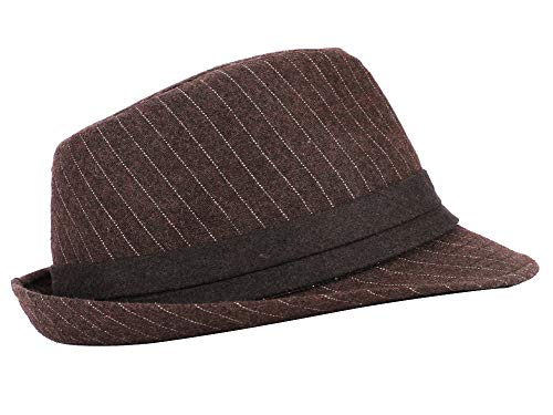 Image of Felt Trilby Fedora Hat Short Brim Panama Jazz Hat 20s Bowler Gatsby Cap for Men Women