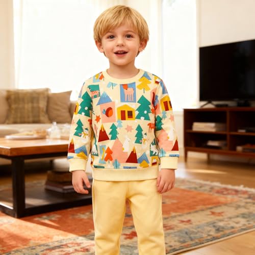 Image of Hongshilian Unisex Kids Cute Cartoon Cotton Sweater Shirt