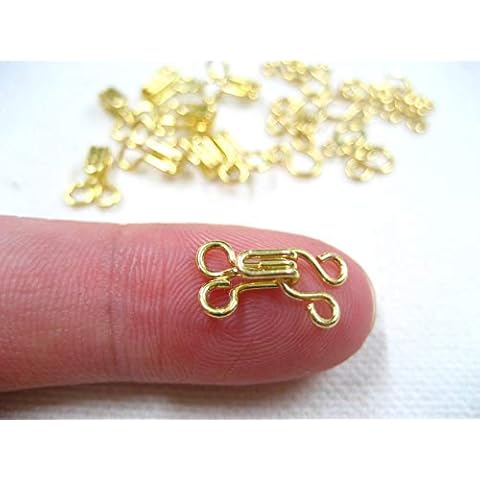 20sets Gold Color Hook and Eye Fasteners Skirt Dress Bra Sew On Collar Hook Cover