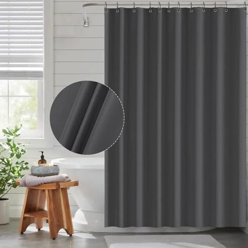 Funria Rideau de douche imperméable en EVA pour salle de bain avec 12 crochets pour salle de bain...