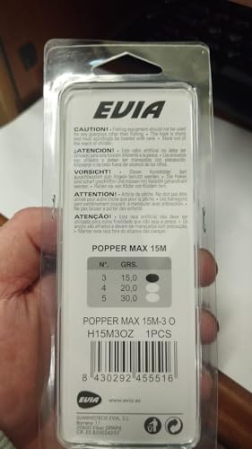 Cuillère à pêche Evia Popper 15 n3 leurre or carnassier - 6