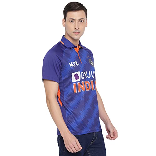 Image of MPL Sports Official Team India Fan Jersey- Men Navy, Regular Fitting