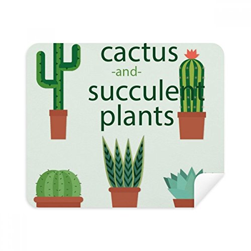 Chiffon téléphone motif cactus : lot de 2 essuie-écrans Succulents pour un nettoyage quotidien