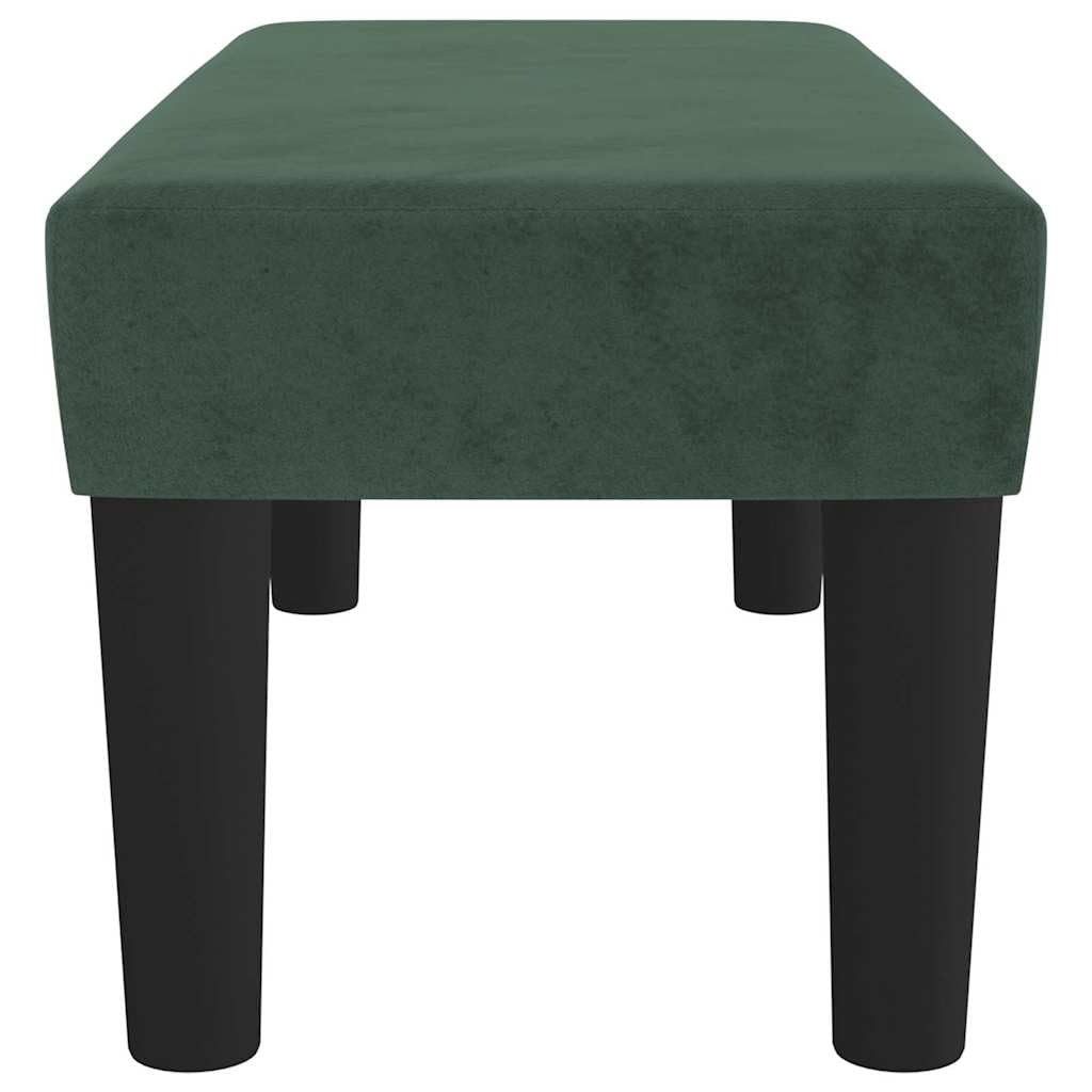 vidaXL | ławka | Ciemna zieleń 70 x 30 x 30 cm Aksamit | Miękkie, aksamitne poduszki są mega komfortowe - idealne do relaksu, Ten nowoczesny styl idealnie pasuje do różnych wnętrz,