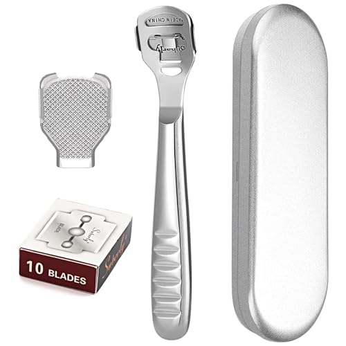 Stainless Steel Foot Scraper for Hard Skin, Heel Callus Remover Foot File for Cracked Heels and Dry Feet, Professional Pedicure Tool for Home Use & Salon –Rust-Resistant Foot Blade