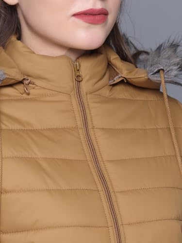 Image of RARE TIMES Women's Stylish Solid Full Sleeves Jacket | Winter Wear Quilted Jacket for Travelling | Regulaer Fit Puffer Jacket For Women