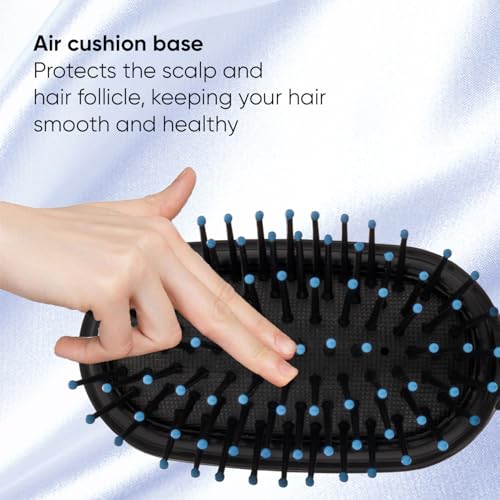 Image of Vega Compact Cushion Hair Brush Air Cushion Base Ball Tipped Nylon Bristles Anti-Tangle Scalp Massaging Detangling Brush for Women Men, Travel Friendly Wet Dry Hair Brush, Grooming & Styling (E31-CB)