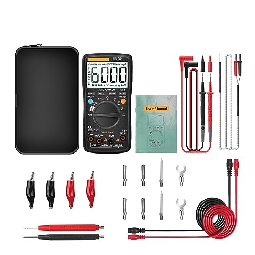 Testeur de tension AC/DC avec multimètre numérique Bluetooth 6000 comptes