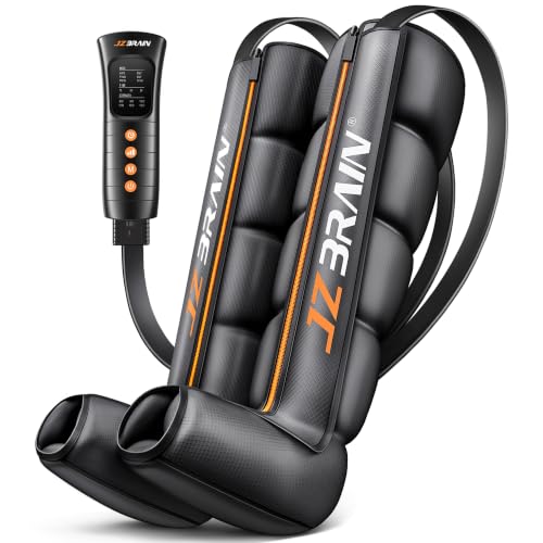 Botas de compresión JZBRAIN para piernas completas, masajeador de compresión para circulación | Sistema secuencial de recuperación para alivio de fatiga, 6 intensidades, 6 modos, 3 temporizadores, ideal para atletas, corredores y gimnasio miniatura 1
