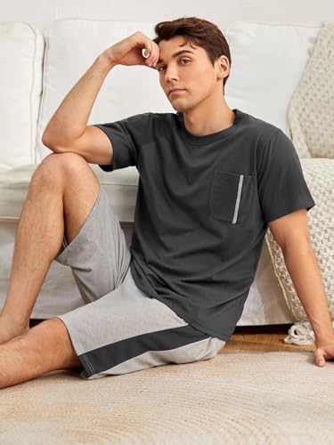 Image of Men's Pyjama Set || T-Shirt and Shorts Set for Men || Night Wear for Men || Night Suit for Men (Cord-04-07)