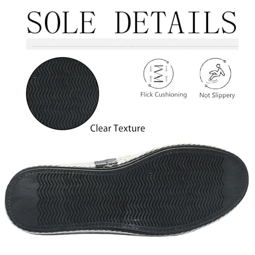 Men's Canvas Linen Comfortable Loafers Lightweight Breathable Non-Slip Slip On Round Toe Casual Flat Espadrilles for Walking Driving4