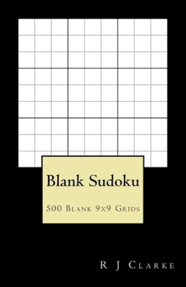 blank-sudoku-500-blank-9x9-grids-clarke-r-j-9781540355294-amazon-com-books for Free Printable Blank Sudoku Sheets Blank Sudoku: 500 Blank 9x9 Grids: Clarke, R J: 9781540355294: Amazon.com: Books for Free Printable Blank Sudoku Sheets