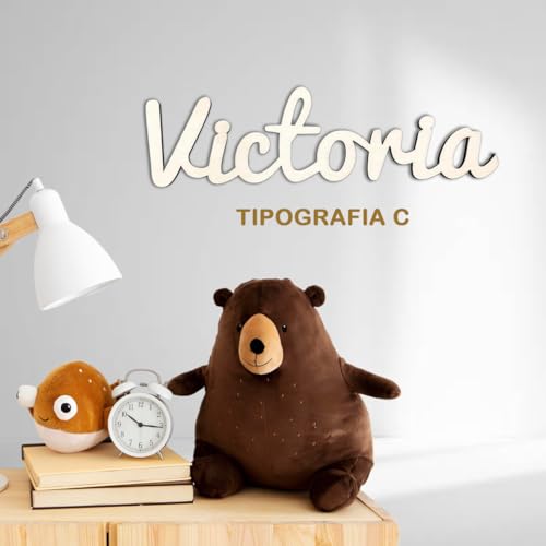 Miniatura 7 de Evyre Nombre Madera Personalizado Para Decoración Habitación Infantil, Bautizo O Baby Shower Letras Decorativas Para Eventos, 25 35 45 Cm Letras De Madera Para Pared O Puerta, 4 Tipografías