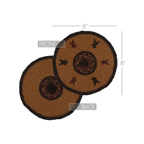 VHC-Brands-Classic-Country-Primitive-Tabletop-Kitchen-Heritage-Farms-Tan-Star-Jute-Trivet VHC Brands Classic Country Primitive Tabletop Kitchen Heritage Farms Tan Star Jute Trivet