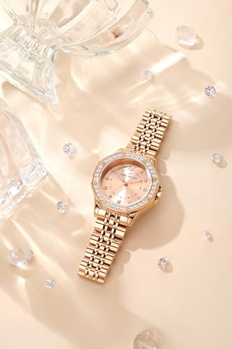 Image of Daniel Hechter Paris Vendome Collection Analog Watch for Women with Round Dial, Crystal Studded Bezel, Crystal Accents and Stainless Steel Strap - DHW2009