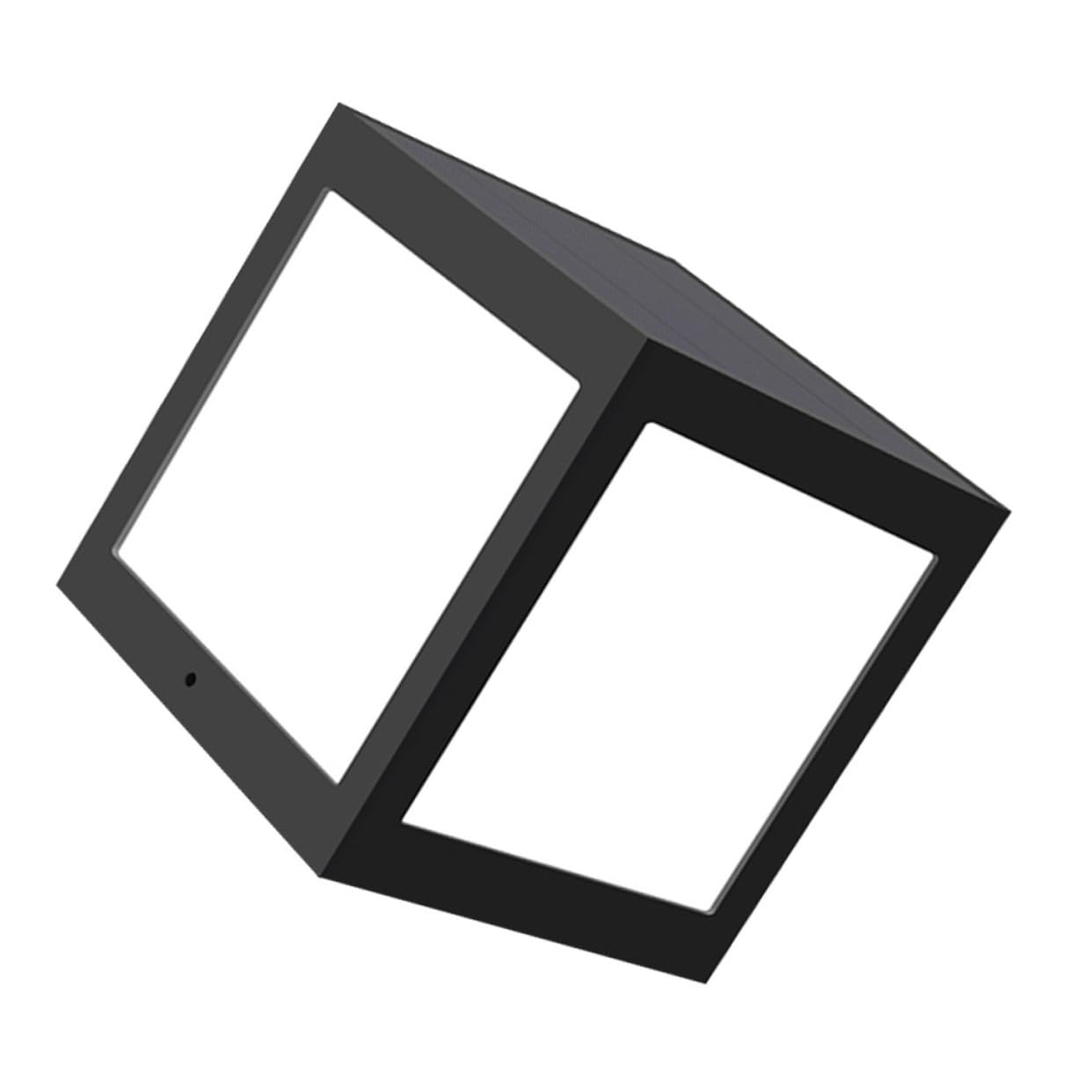 Ciieeo Lámpara Solar de Pared LED Negra para Exteriores, Luz Automática Nocturna, Resistente al Agua, Material Plástico, Adecuado para Jardín y Patio