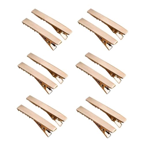 Image of NEOBABY Plain Alligator Metal Hair Clips | Crocodile Clips Styling Sectioning Hair Duck Teeth Hair pins | Curl Clips Barrettes | Craft DIY Accessories for Girls and Women's