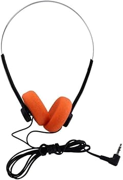Amazon.co.jp: オレンジ色のレトロなオーバーイヤーヘッドフォン