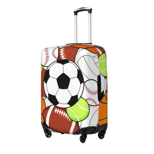 Sports Ball Print Suitcase Cover Luggage Protector Washable Elastic Fashionable Travel Gear Cover2