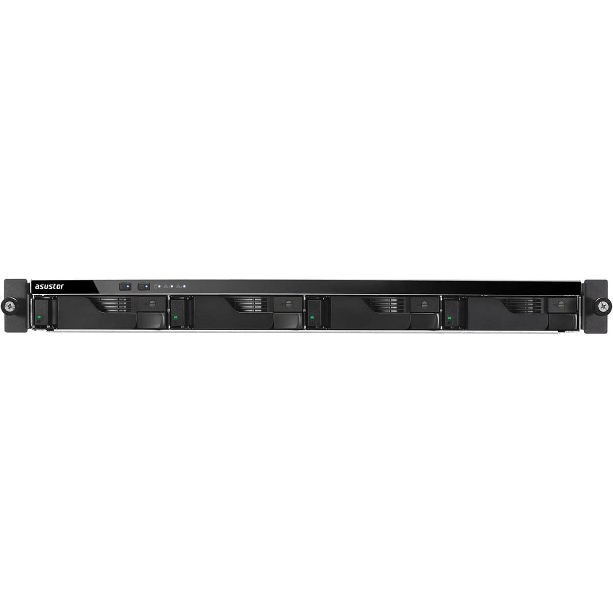 Asustor Lockerstor 4 AS6504RS 4 Bay NAS - 1U Rack Netzwerkspeicher Gehäuse, Quad Core 2.1GHz CPU, 8GB RAM DDR4 mit AS-Rail Schienensatz