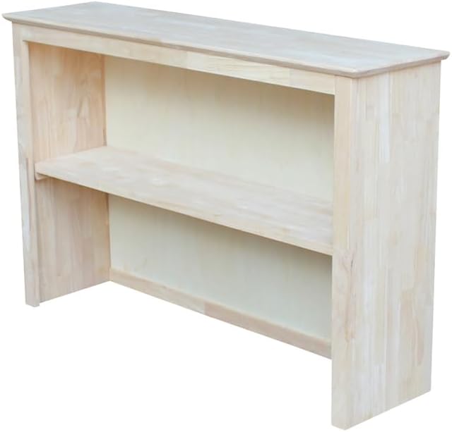 Parawood Hutch with Butcher Block Top - 45" Wide Solid Wood Storage