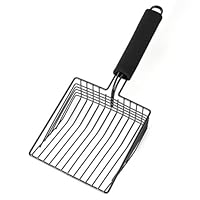 Katzenklo Schaufel, Katzenstreuschaufel aus Metall, Katzenstreu Schaufel mit Handlichem Griff, Lochabstand 7mm, Katzenschaufel Für Katzenklo, Litter Box Scoop, Cat Litter Scoop