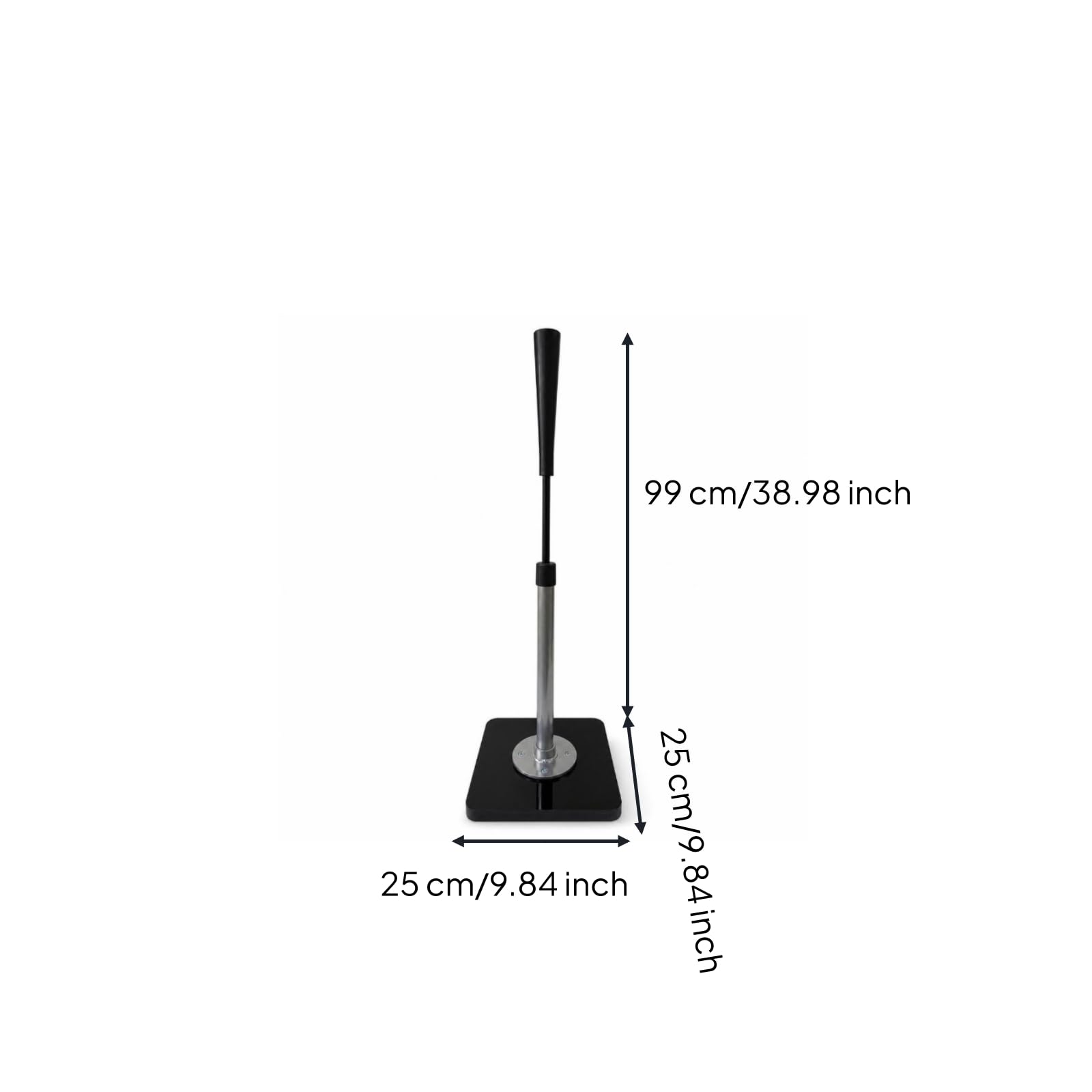LOVIVER Baseballtrainingsständer für Schlagpraxis mit Höhenverstellbarem Aufbau von 66 Bis 99 cm Und Robustem Metallmontagesockel für Zuverlässiges Training