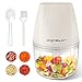 Aigostar Aimee - Picadora Eléctrica, 3 Cuchillas, Mini Picadora de Alimentos Recargable USB con Cepillo Suave y Rascado, 250ml, para verduras, frutas, ajo, hierbas y comida para bebé