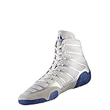 adidas Adizero Varner Men's Wrestling Shoes, Grey/Royal/White Size 9