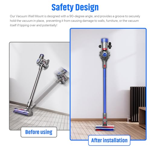 Image of Vacuum Wall Mount Holder, Durable Vacuum Wall Mount, Compatible with Shark IX141 IZ163H IZ361H IZ462H IZ483H IZ562H IZ682H, Ultracyclone CH901 CH951 V10 V11 V12 V15 Outsize Vacuum