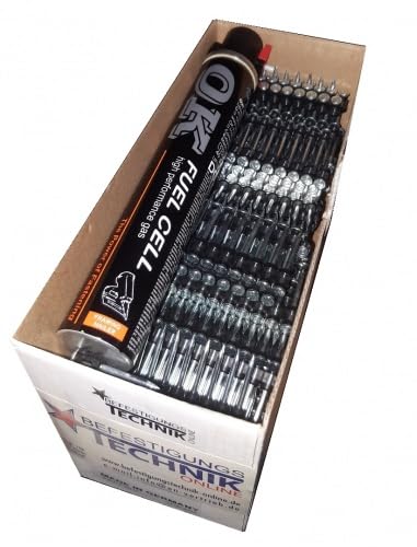 Chiodi per calcestruzzo, 2,6 x 40 mm, a gas rosso, adatti per chiodatrici Hitachi Makita KMR Reich Tjep Senco B